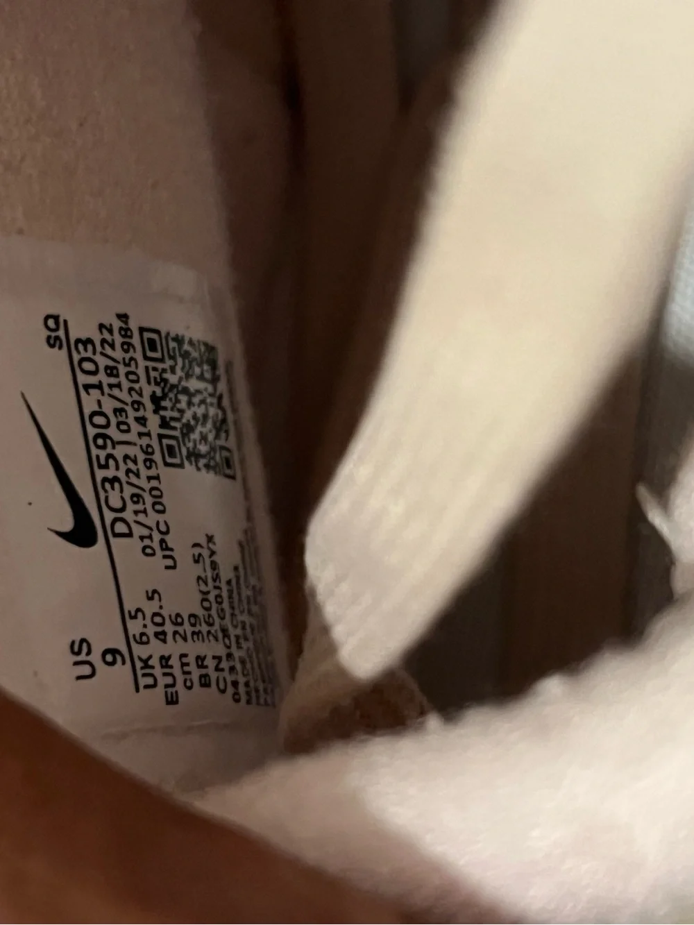NIKE AIR FORCE 1 SIZE 9 HIGH SCULPT LINEN SANDDRIFT PINK WOMENS